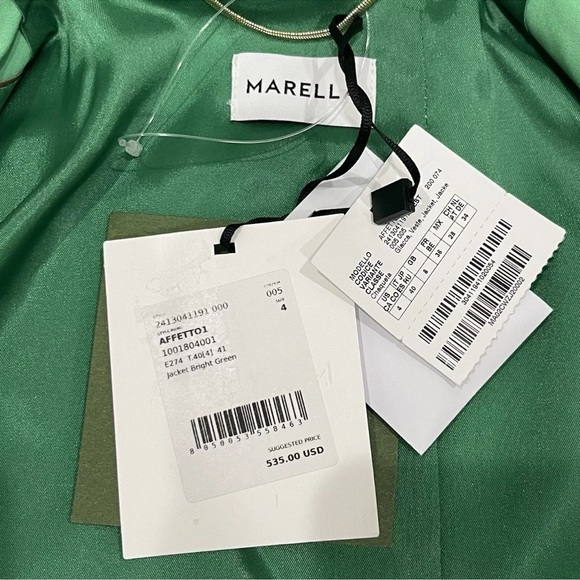 MARELLA Affetto By Max Mara Women’s Double Breasted Blazer Bright Green NWT $535 - Picture 14 of 16